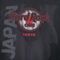 Mens Black Hard Rock Spellout Japan Tokyo  T Shirt