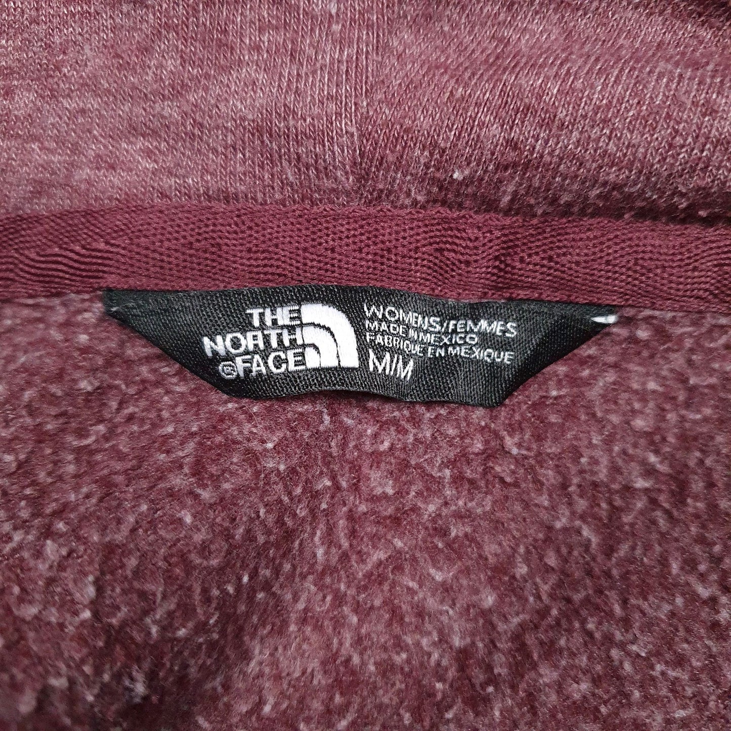 Womens Burgundy The North Face Spellout Hoodie Jumper