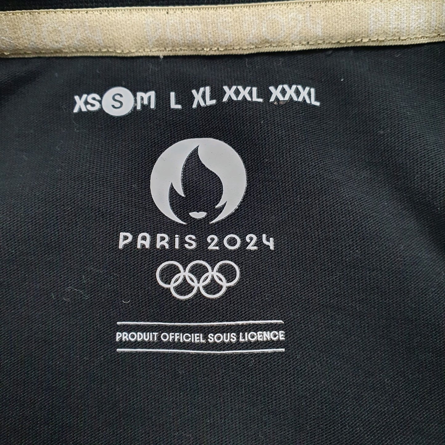 Mens Black Olympics Official Paris 2024  T Shirt