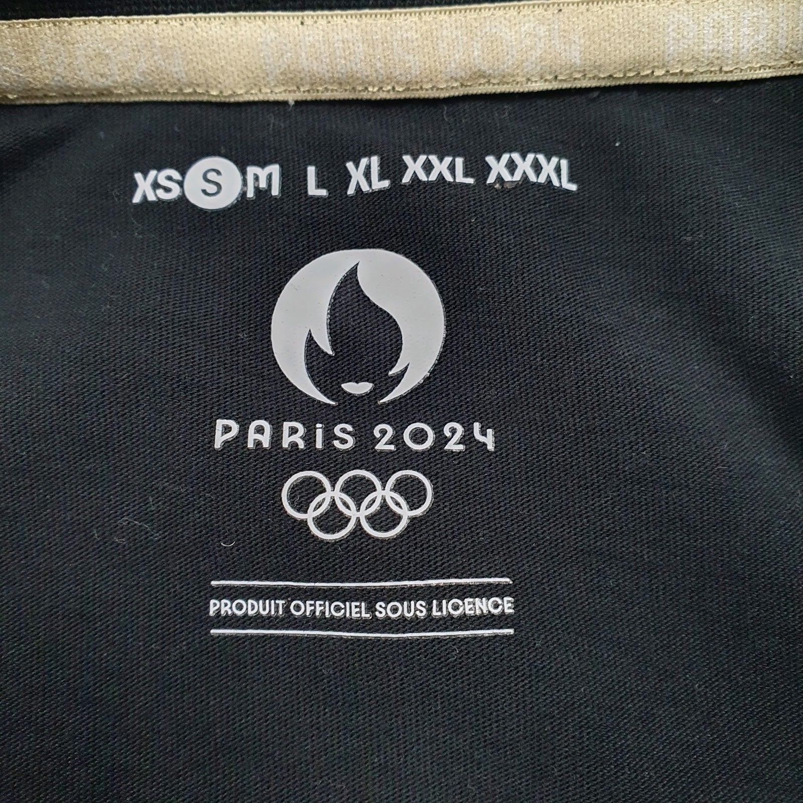 Mens Black Olympics Official Paris 2024  T Shirt
