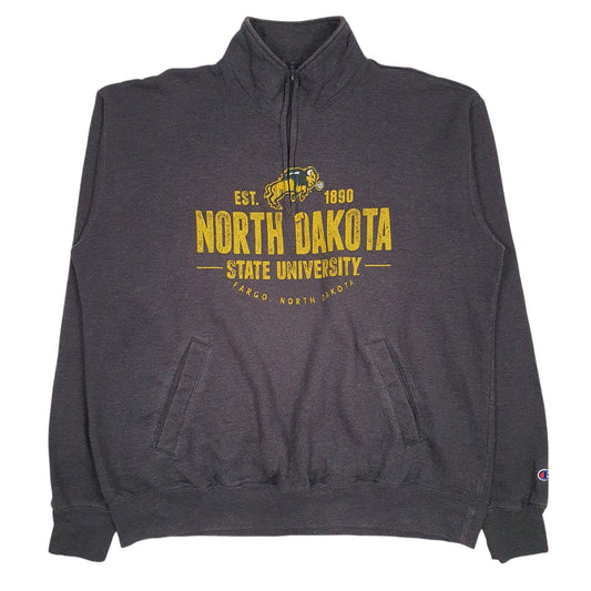 Mens Grey Champion North Dakota State University Quarter Zip Jumper