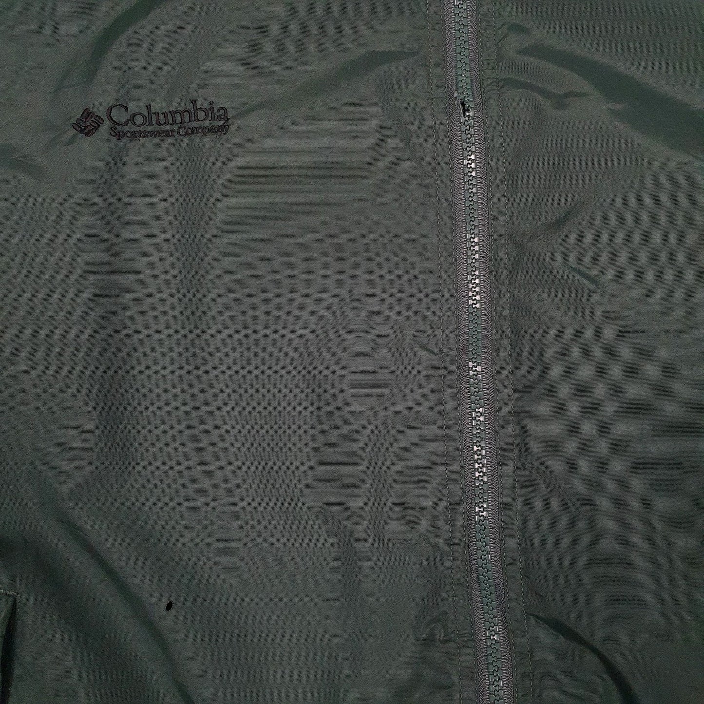 Mens Green Columbia Sportswear Company Windbreaker Fleece Lined Full Zip Coat