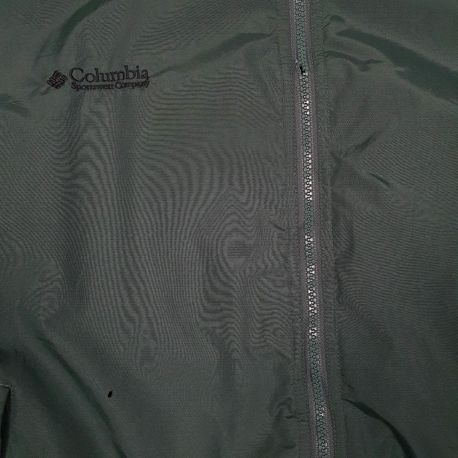 Mens Green Columbia Sportswear Company Windbreaker Fleece Lined Full Zip Coat