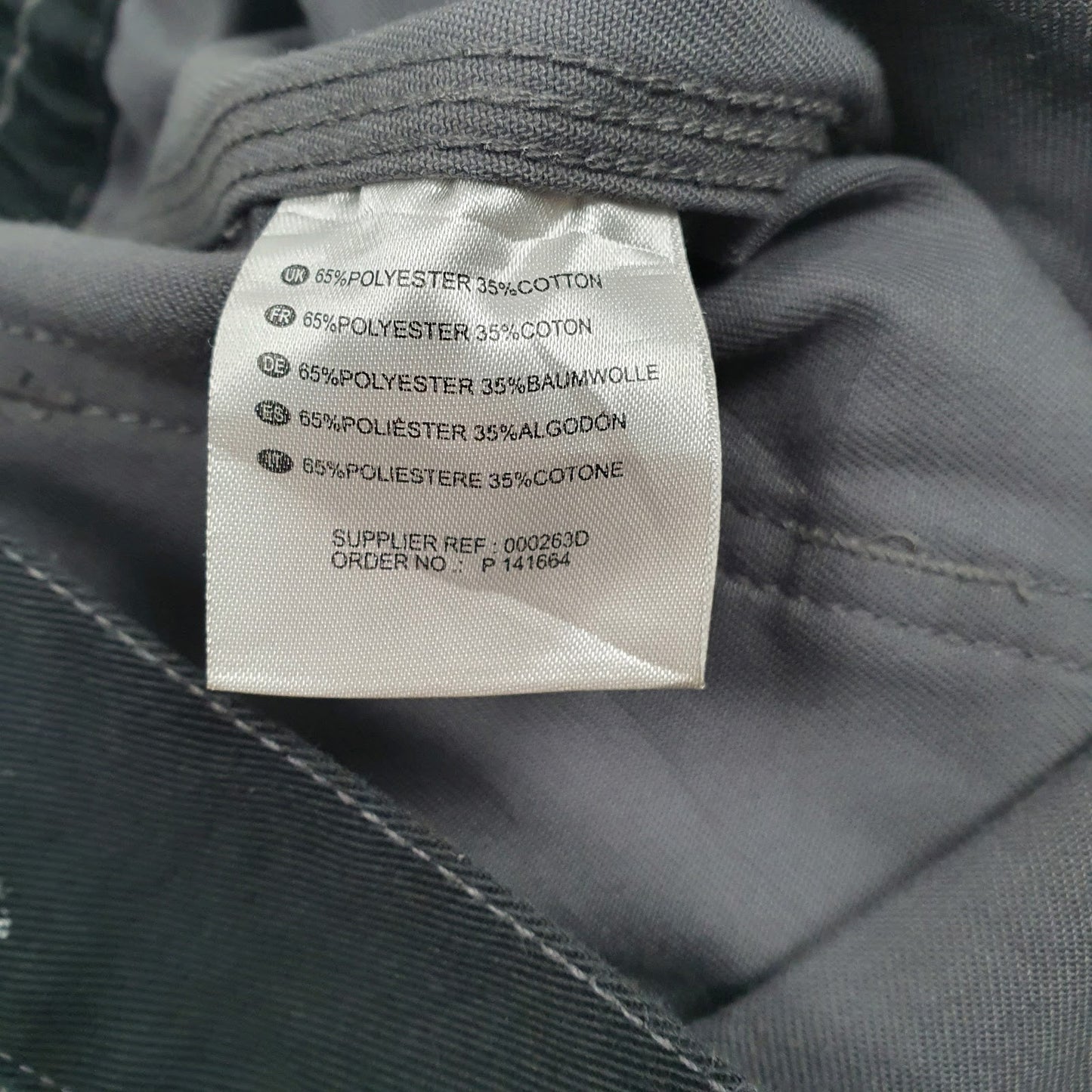 Mens Grey Dickies Double Knee Workwear Quarter Zip Trousers