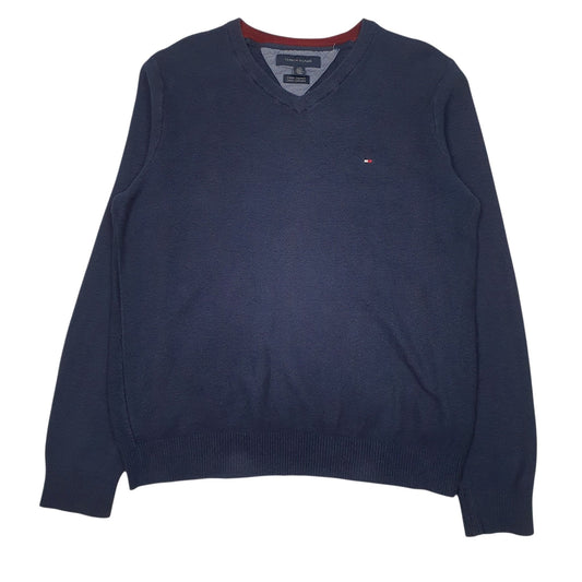 Mens Navy Tommy Hilfiger  V Neck Jumper