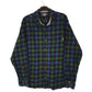 Mens Blue Eddie Bauer Thick Flannel Plaid Long Sleeve Shirt