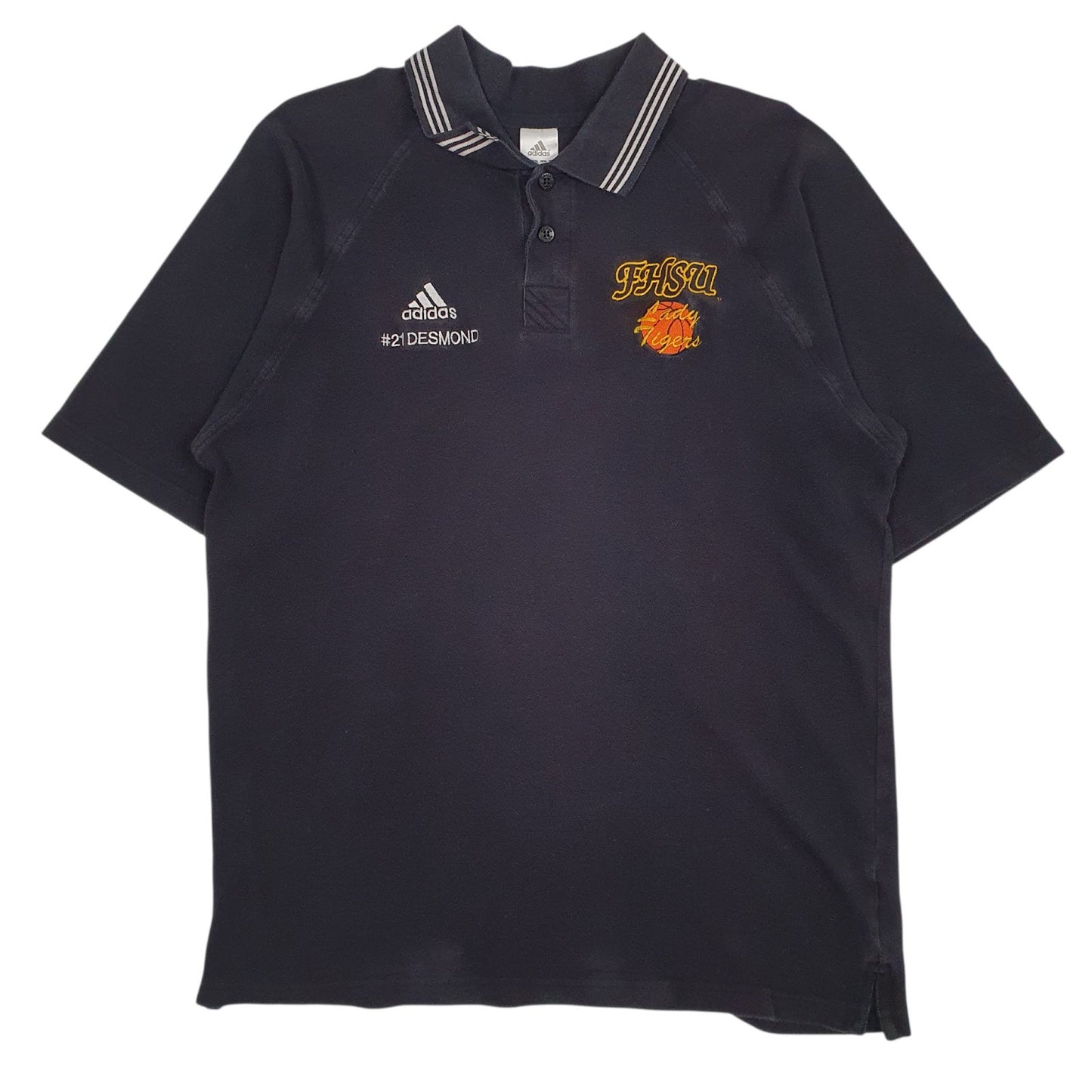 Mens Black Adidas  Short Sleeve Polo Shirt
