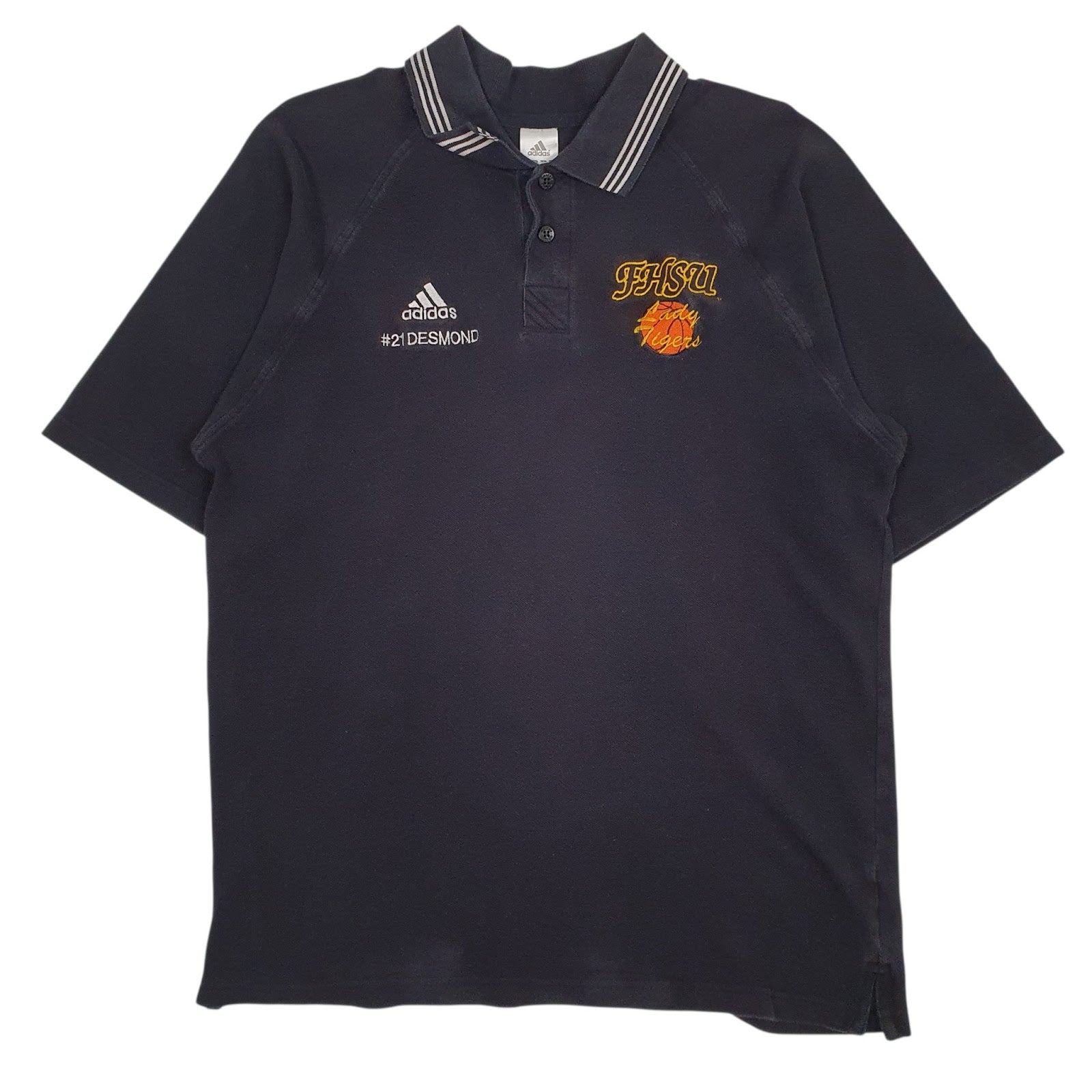 Mens Black Adidas  Short Sleeve Polo Shirt