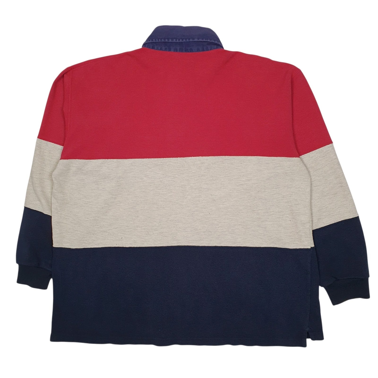 Mens Red Unbranded Rugby  Polo Shirt