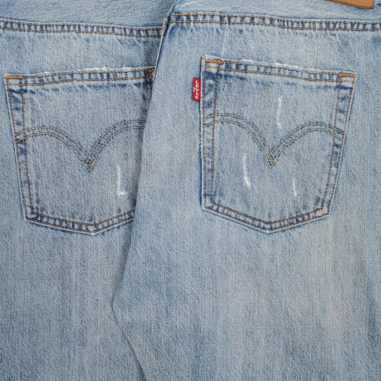 Mens Blue Levis Distressed  Jeans