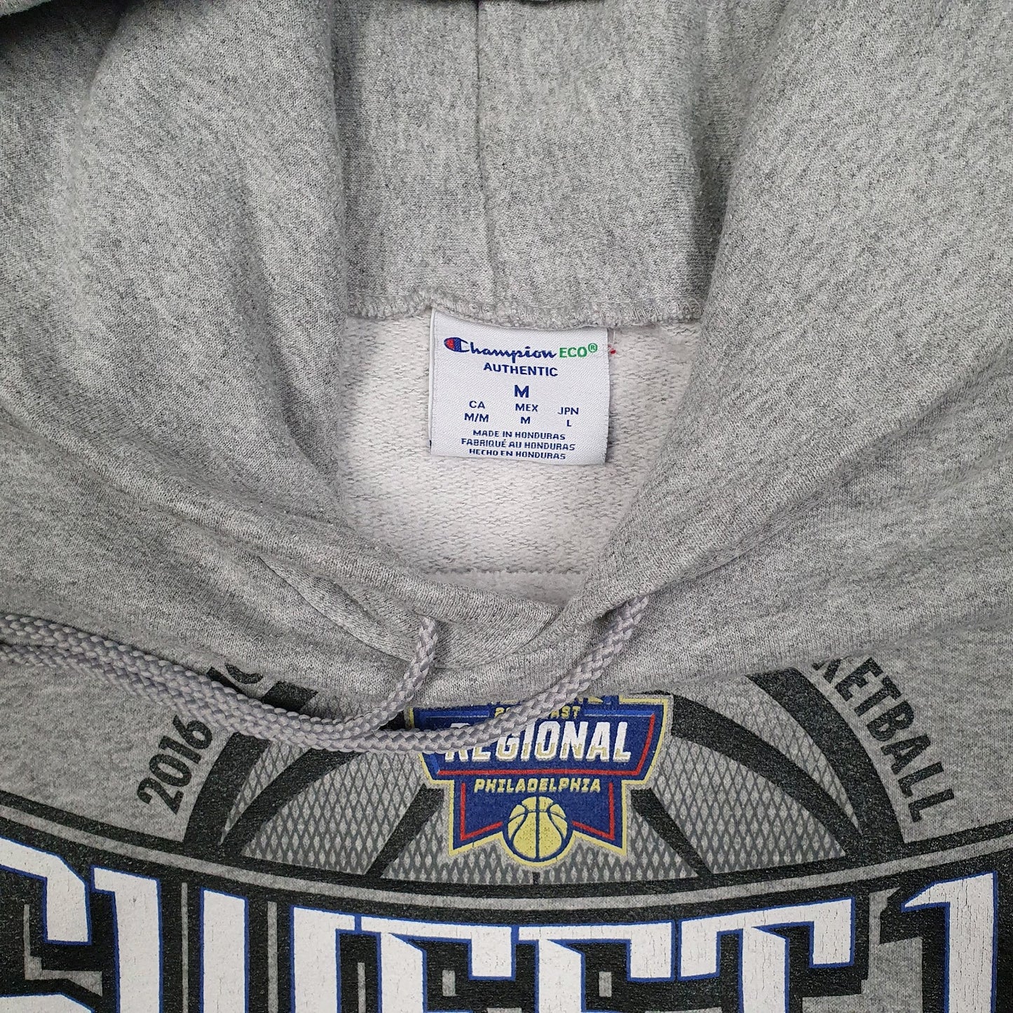 Mens Grey Champion Basketball Sweet 16 Hoodie Jumper