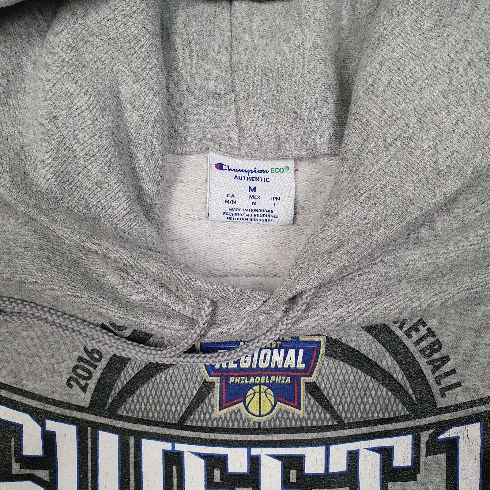 Mens Grey Champion Basketball Sweet 16 Hoodie Jumper