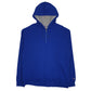 Mens Blue Champion Hooded Quarter Zip Jumper