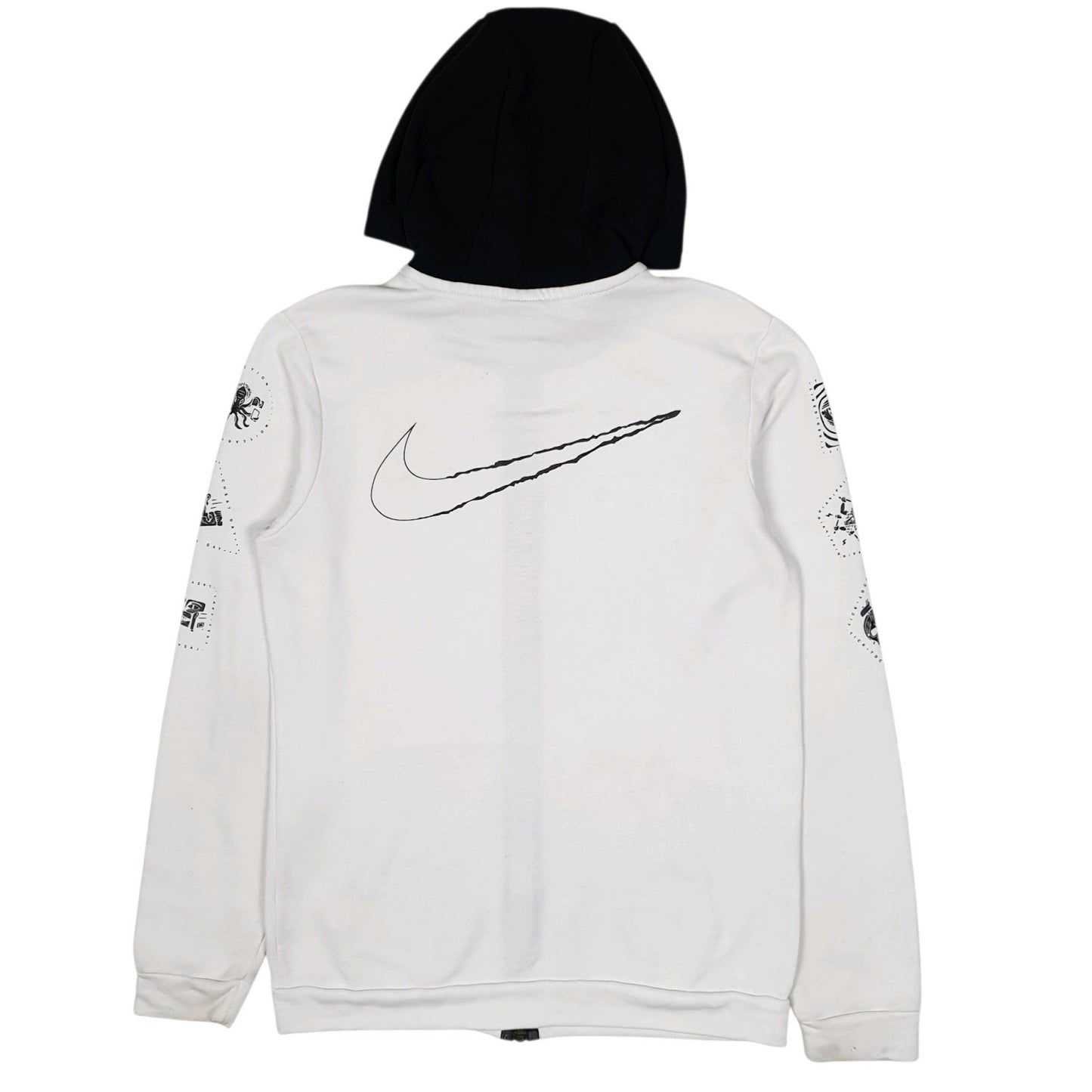 Mens White Nike Hoodie Full Zip Jumper