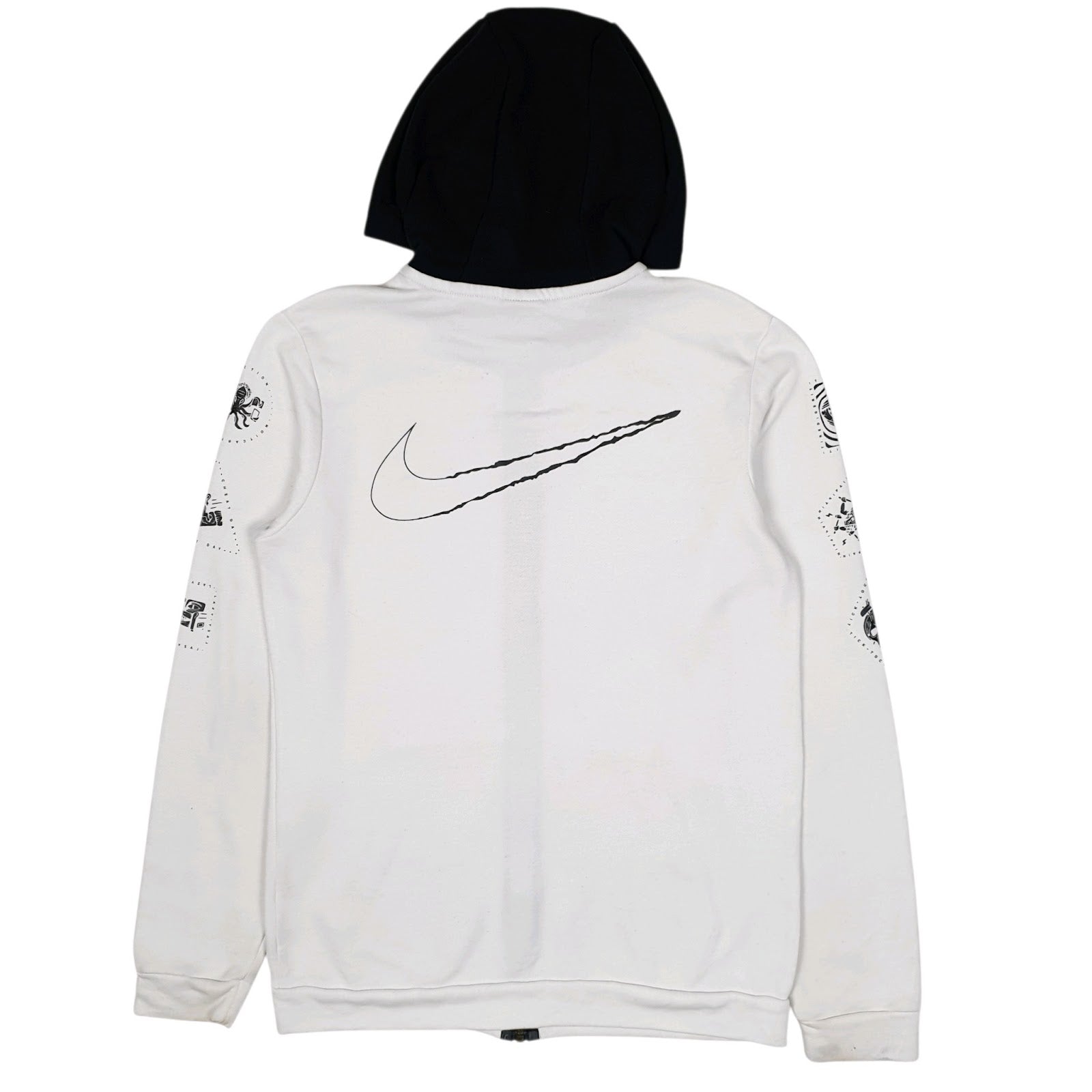 Mens White Nike Hoodie Full Zip Jumper