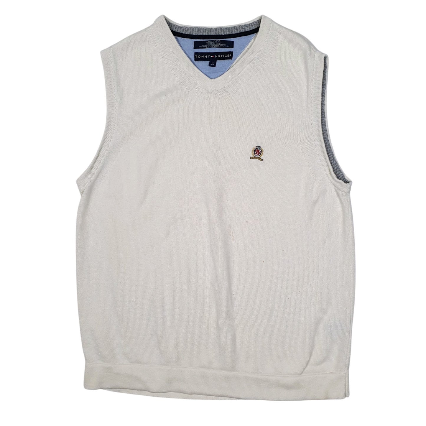 Mens Cream Tommy Hilfiger  Vest Jumper