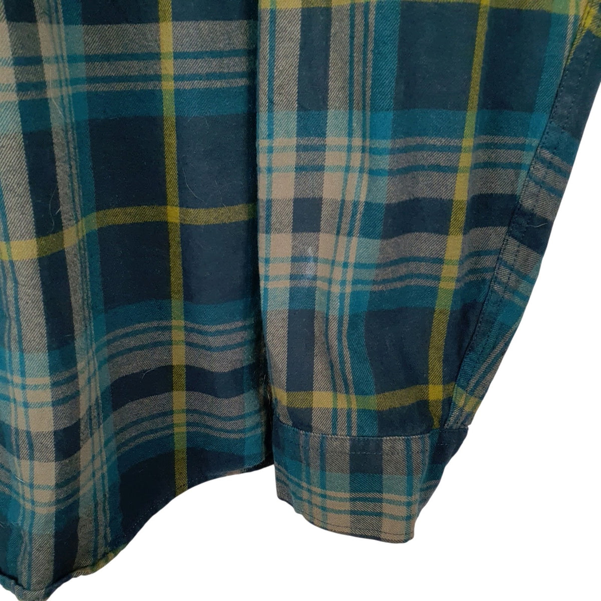 Mens Green Eddie Bauer Flannel  Shirt