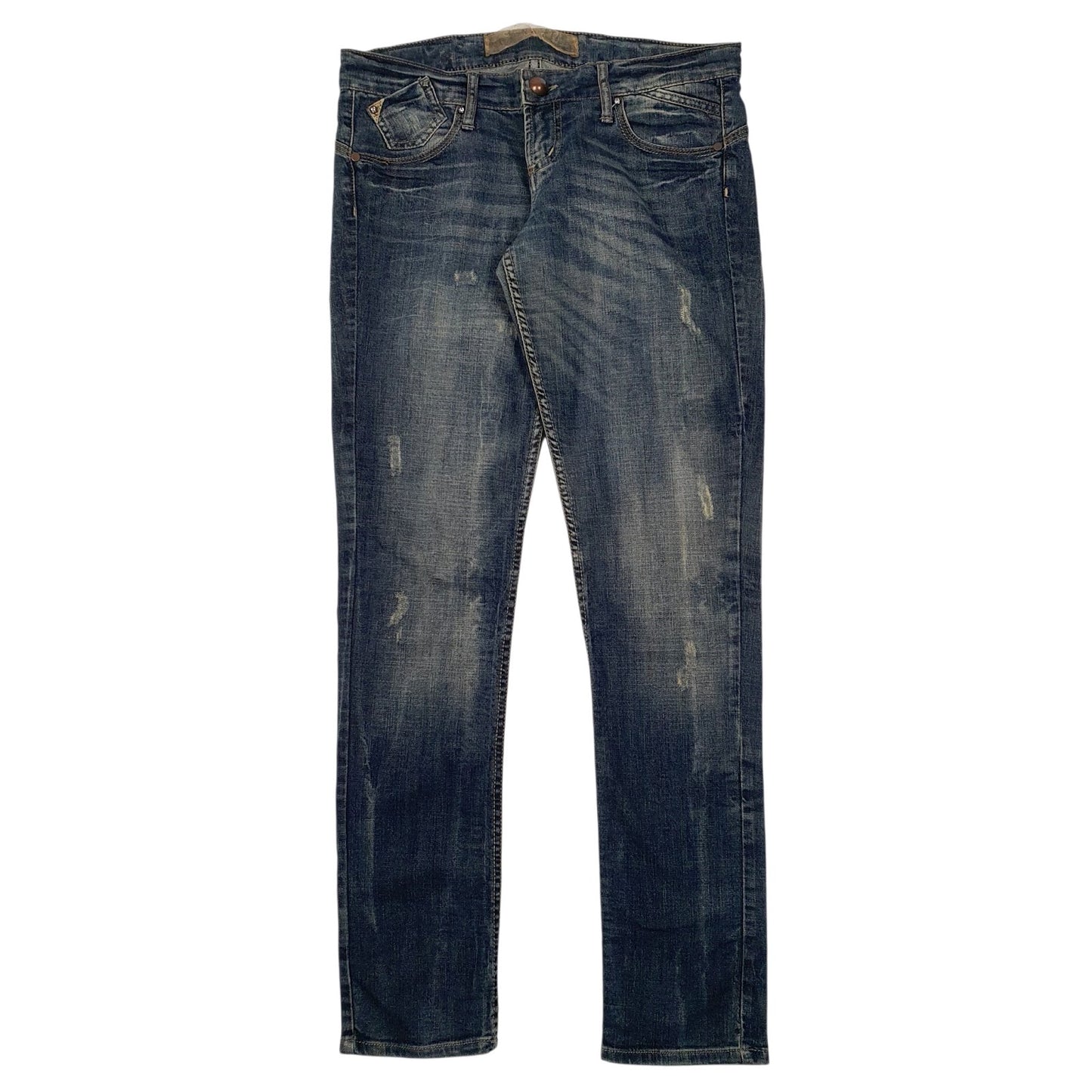 Womens Blue Stradivarius Distressed Casual JeansW32 L32