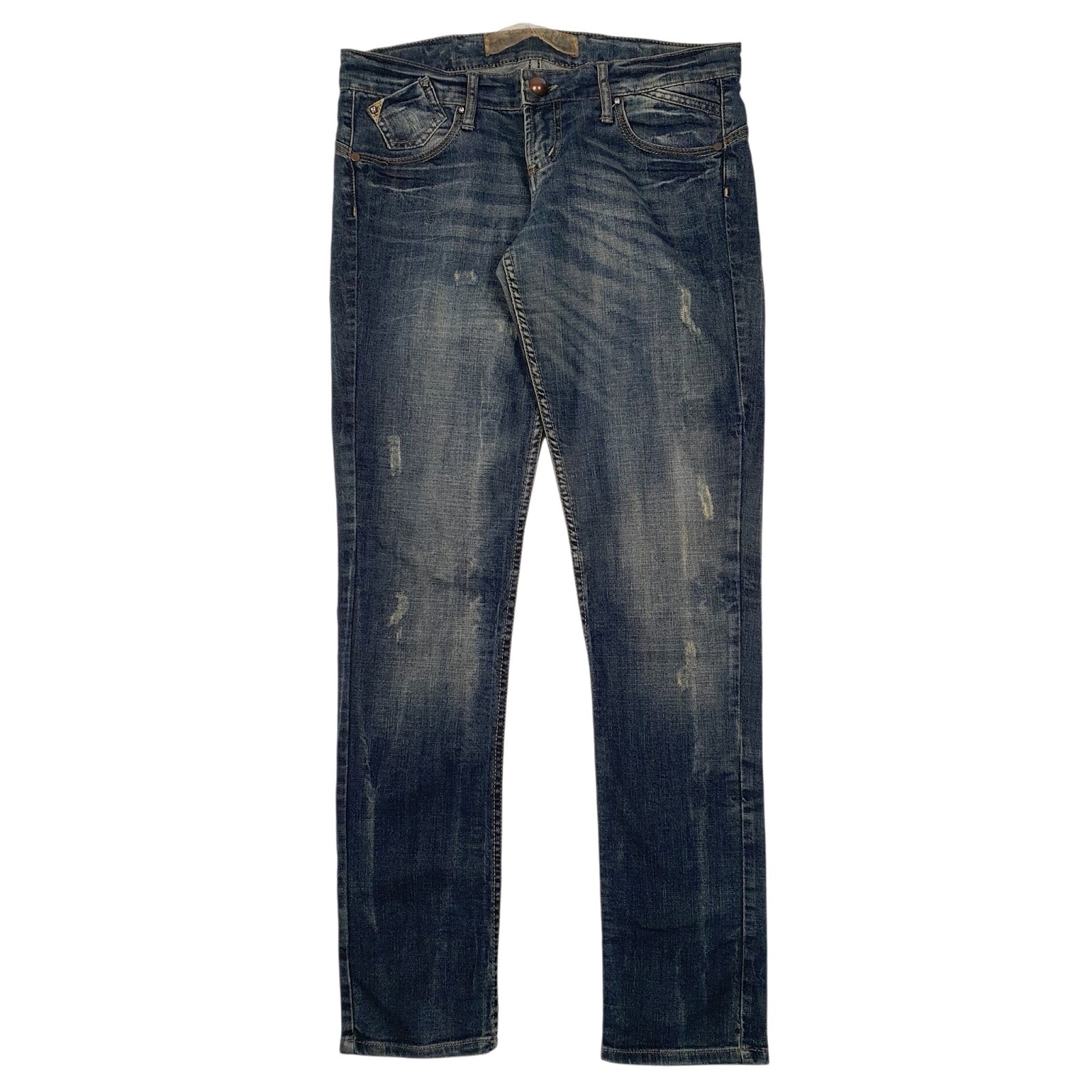 Womens Blue Stradivarius Distressed Casual JeansW32 L32
