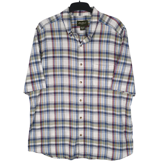 Mens White Eddie Bauer  Short Sleeve Shirt