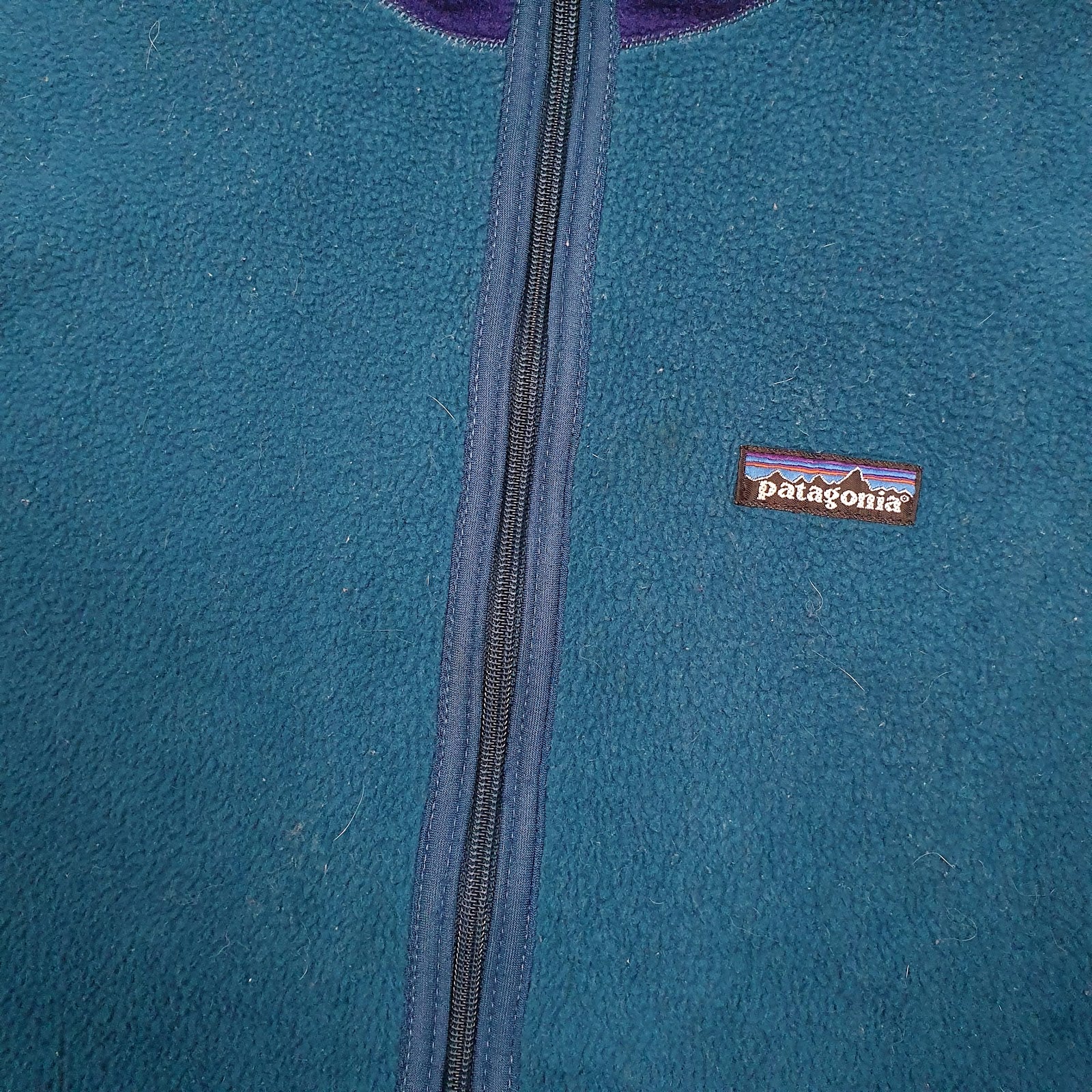 Womens Blue Patagonia Vest Bodywarmer Vintage 90s Made In USA Gilet Jumper