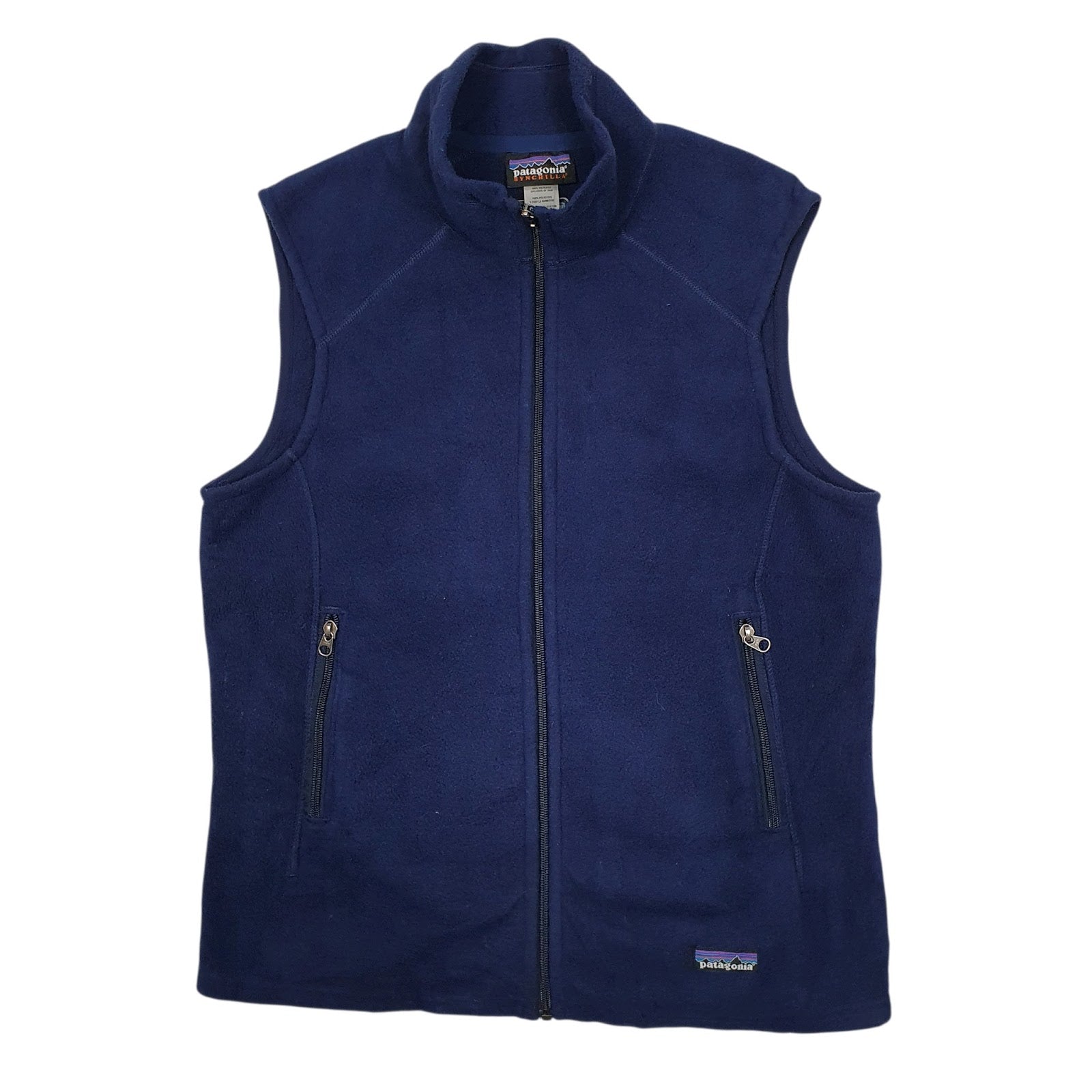 Womens Navy Patagonia Synchilla Vest Bodywarmer Gilet Jumper