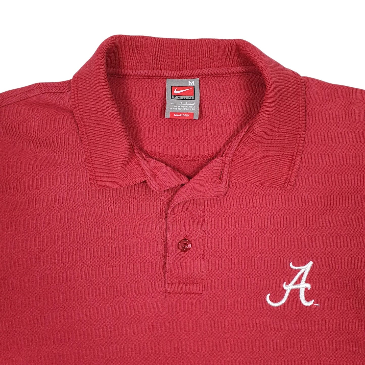 Mens Red Nike Alabama Crimson Tide Vintage 00s Hoodie Polo Shirt