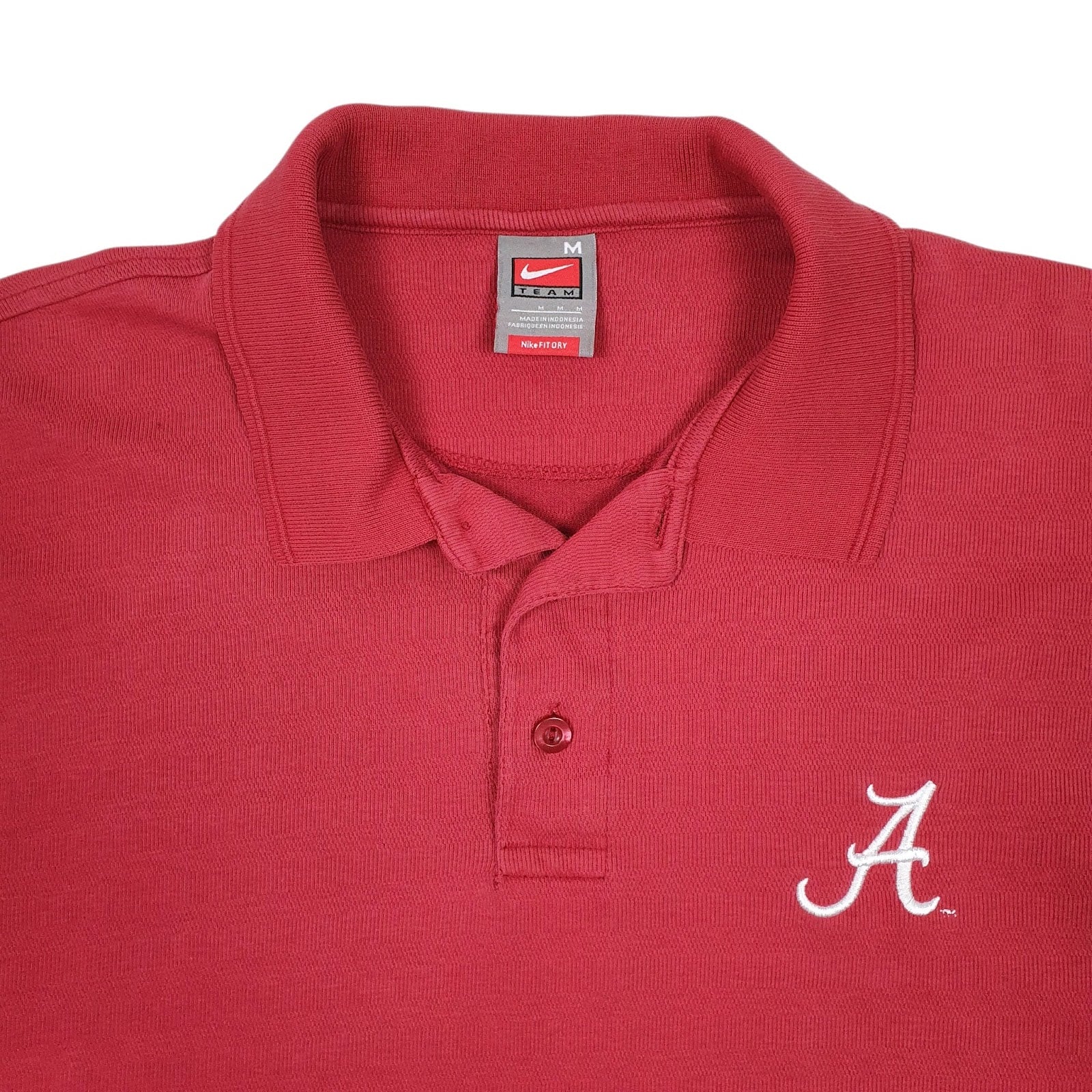 Mens Red Nike Alabama Crimson Tide Vintage 00s Hoodie Polo Shirt