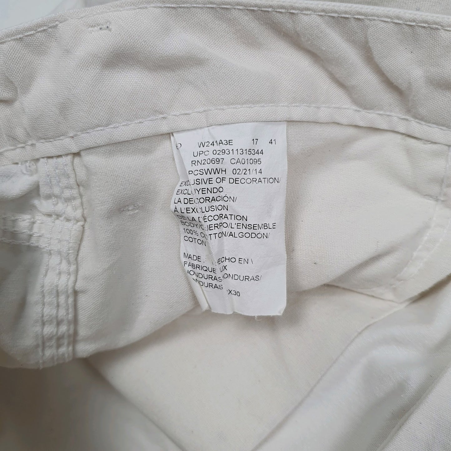 Mens White Dickies Painter  Trousers