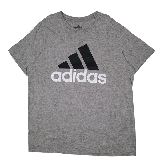 Mens Grey Adidas  Short Sleeve T Shirt