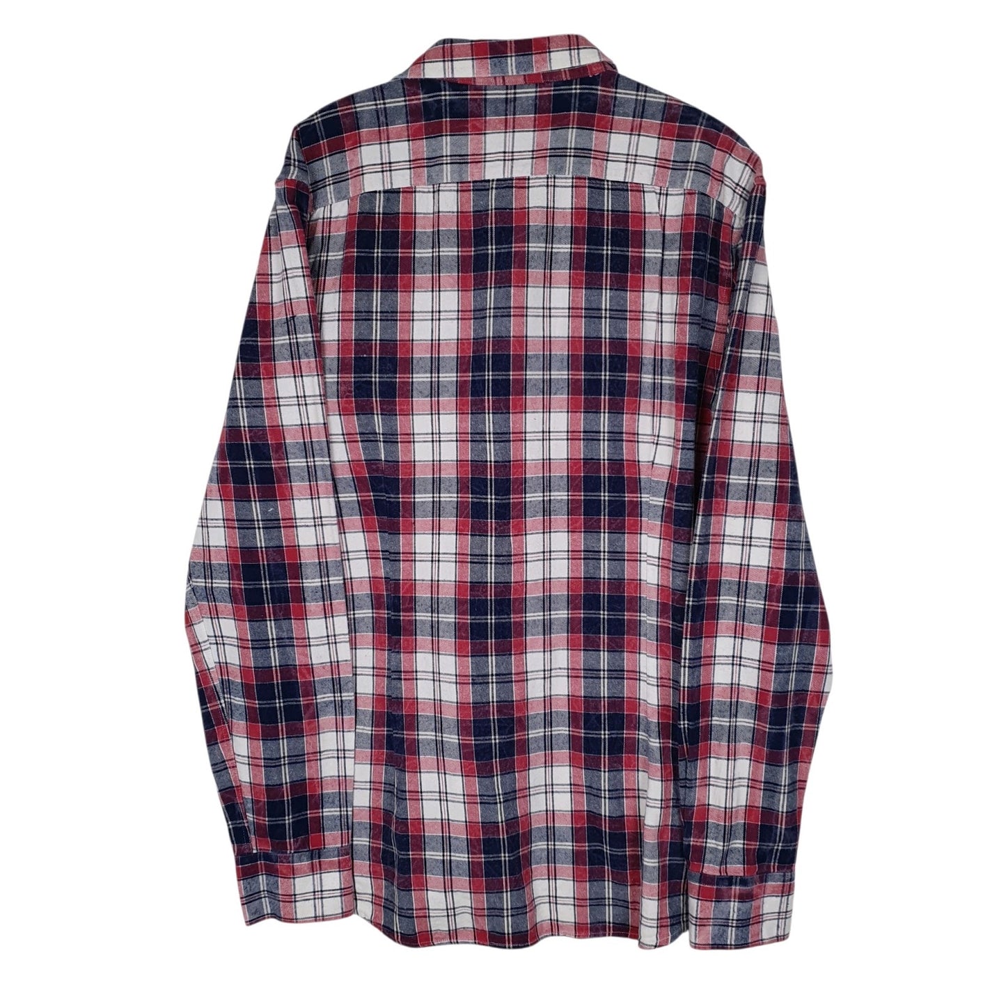 Mens Navy Gaudi Jeans Plaid Flannel  Shirt