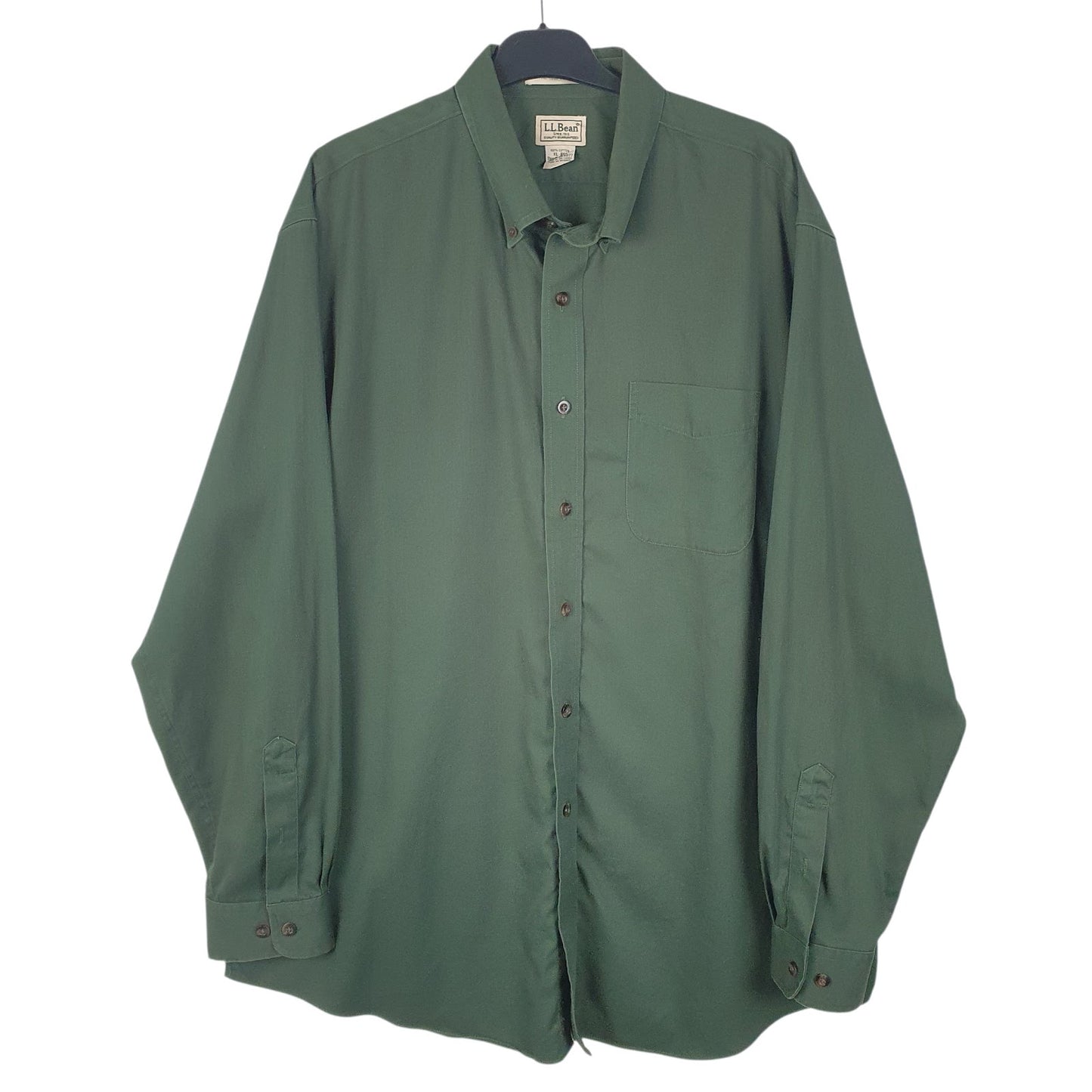 Mens Green L.L.Bean  Long Sleeve Shirt