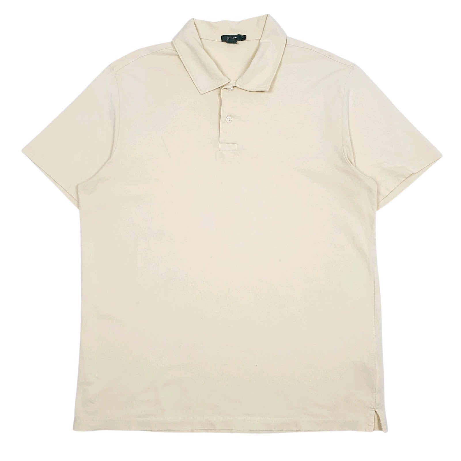 Mens Yellow J. Crew  Short Sleeve Polo Shirt
