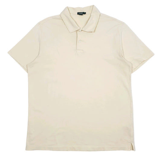 Mens Yellow J. Crew  Short Sleeve Polo Shirt