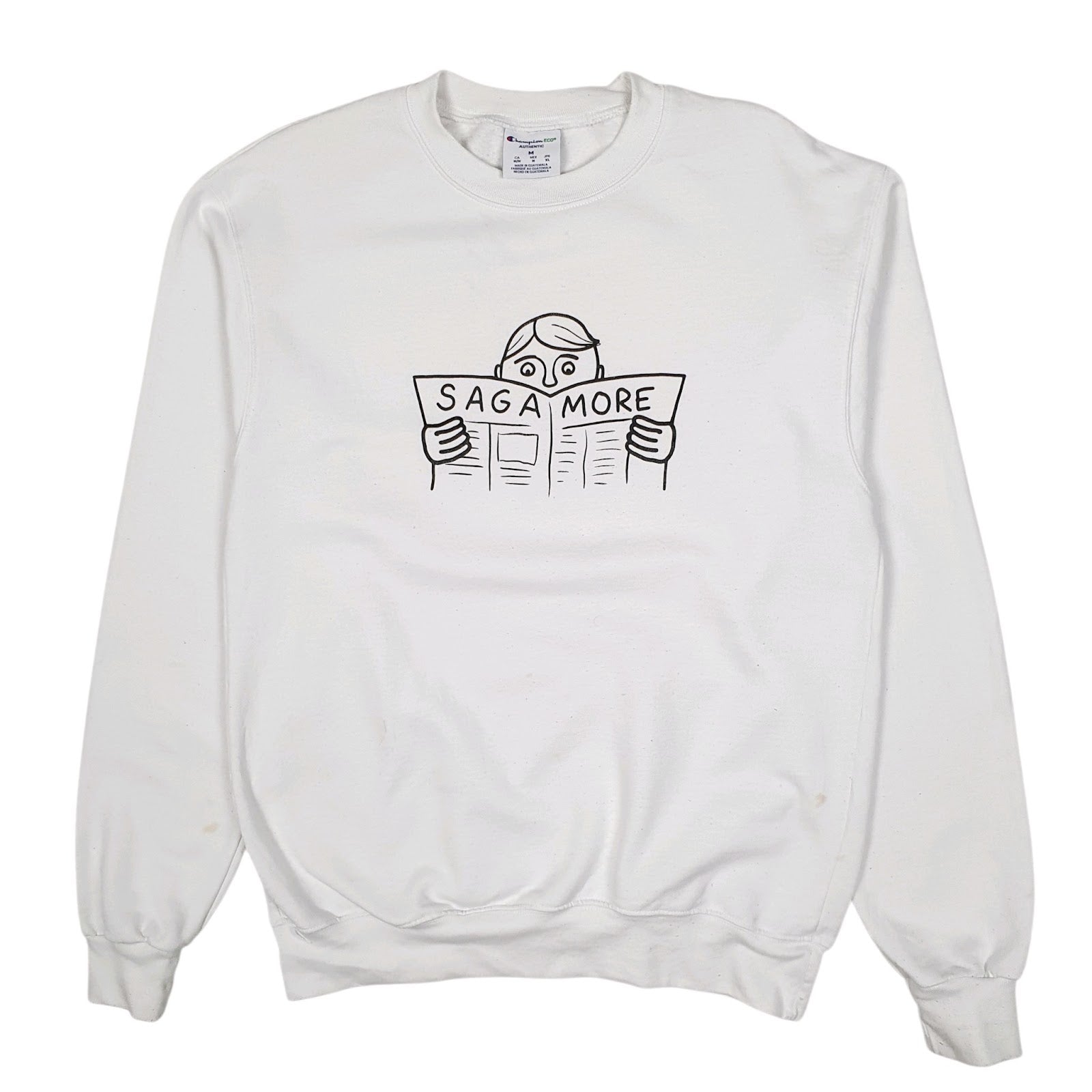Mens White Champion Sagamore Crewneck Jumper