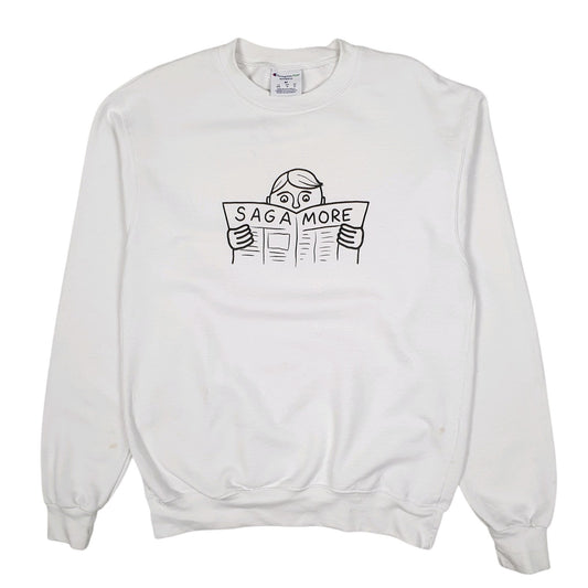 Mens White Champion Sagamore Crewneck Jumper