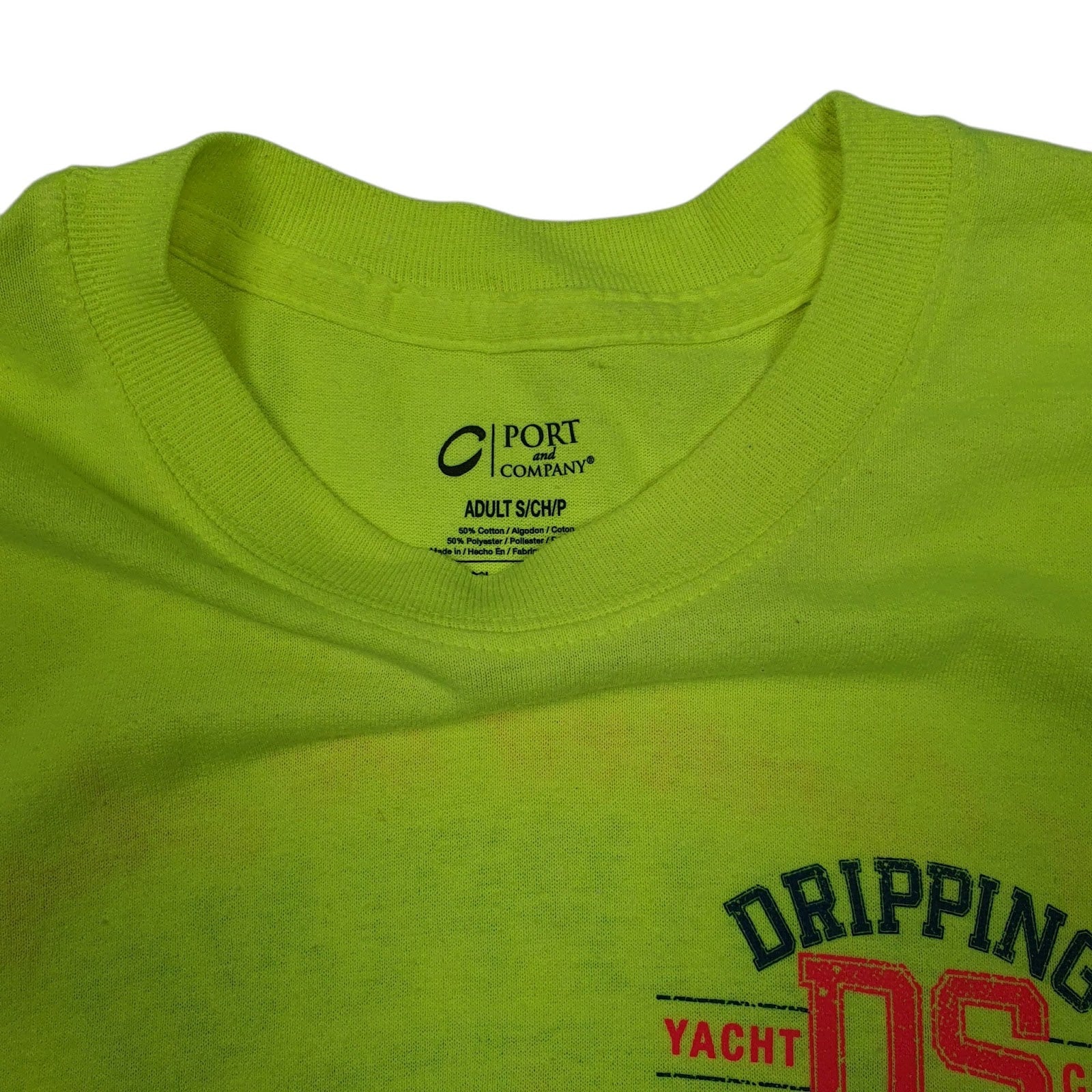 Mens Yellow Port & Company Dripping Springs  T Shirt