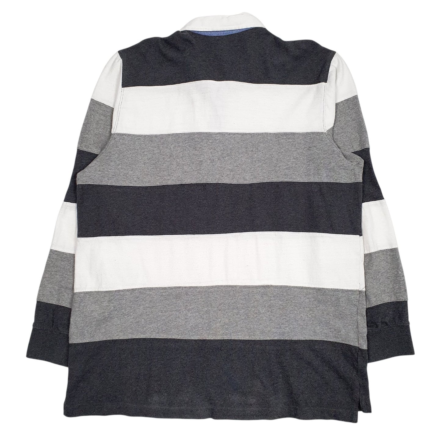 Mens Grey Club Room Rugby Crewneck Polo Shirt