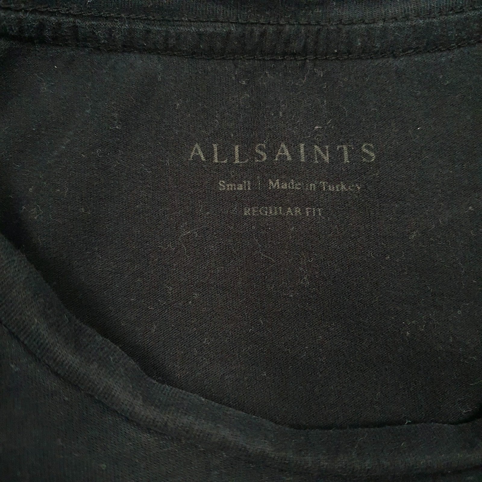 Mens Black All Saints   T Shirt