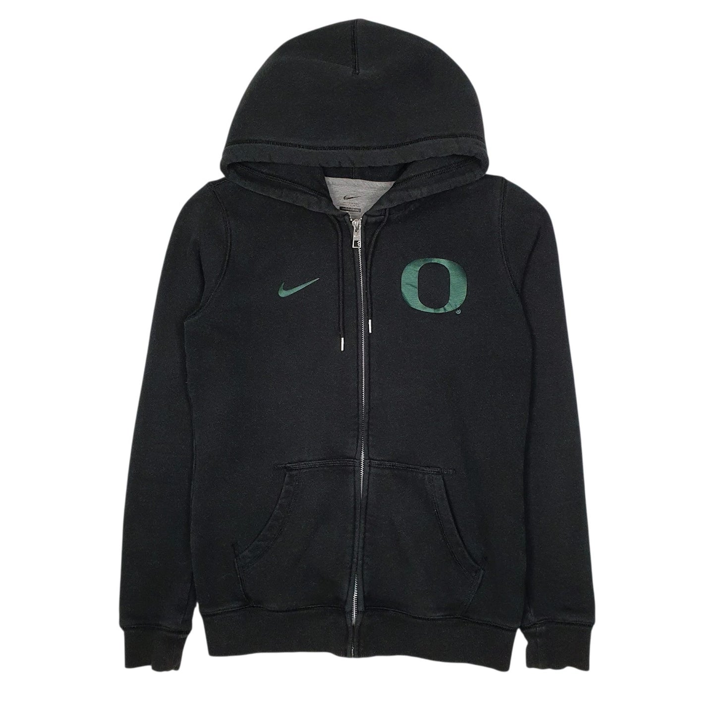 Womens Black Nike Hoodie Oregon Full Zip Jumper
