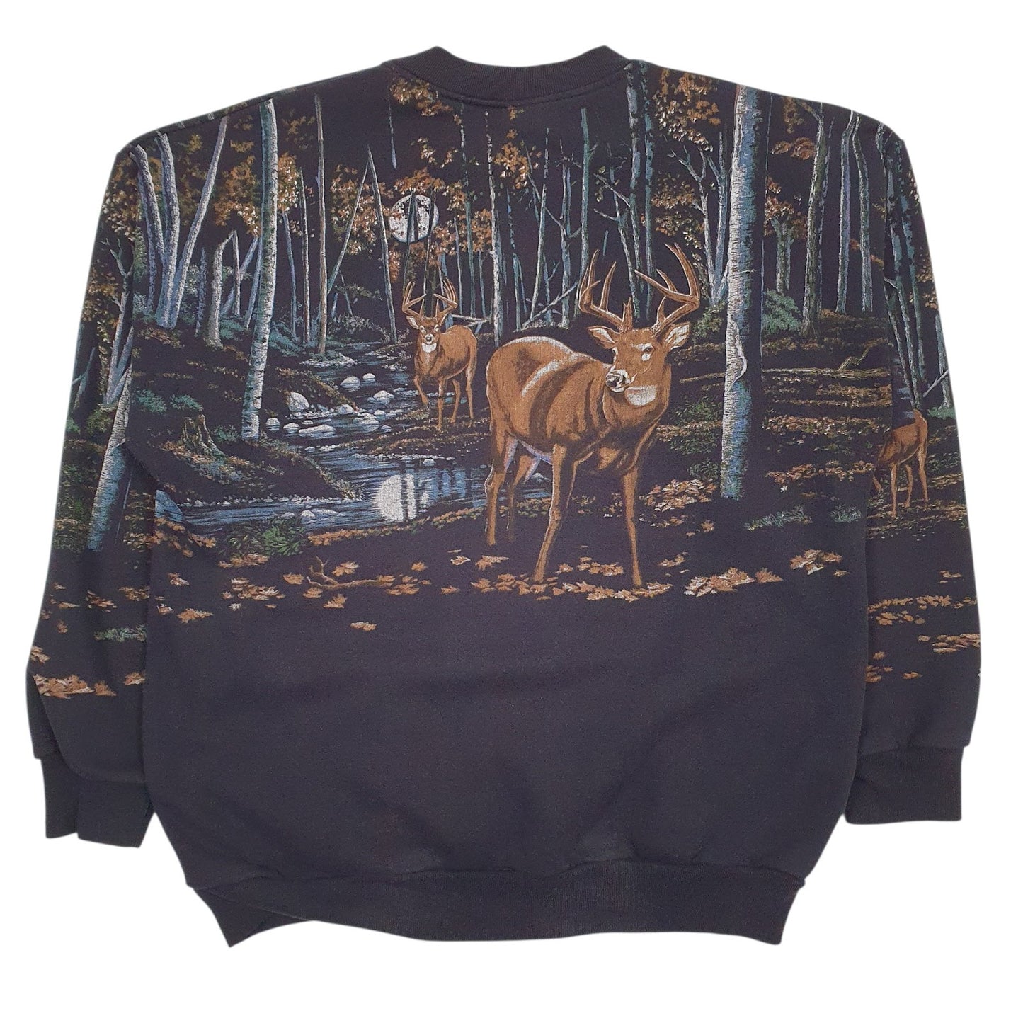 Mens Black Artisan Graphic Henley Vintage 90s Made In USA Quarter Zip Jumper