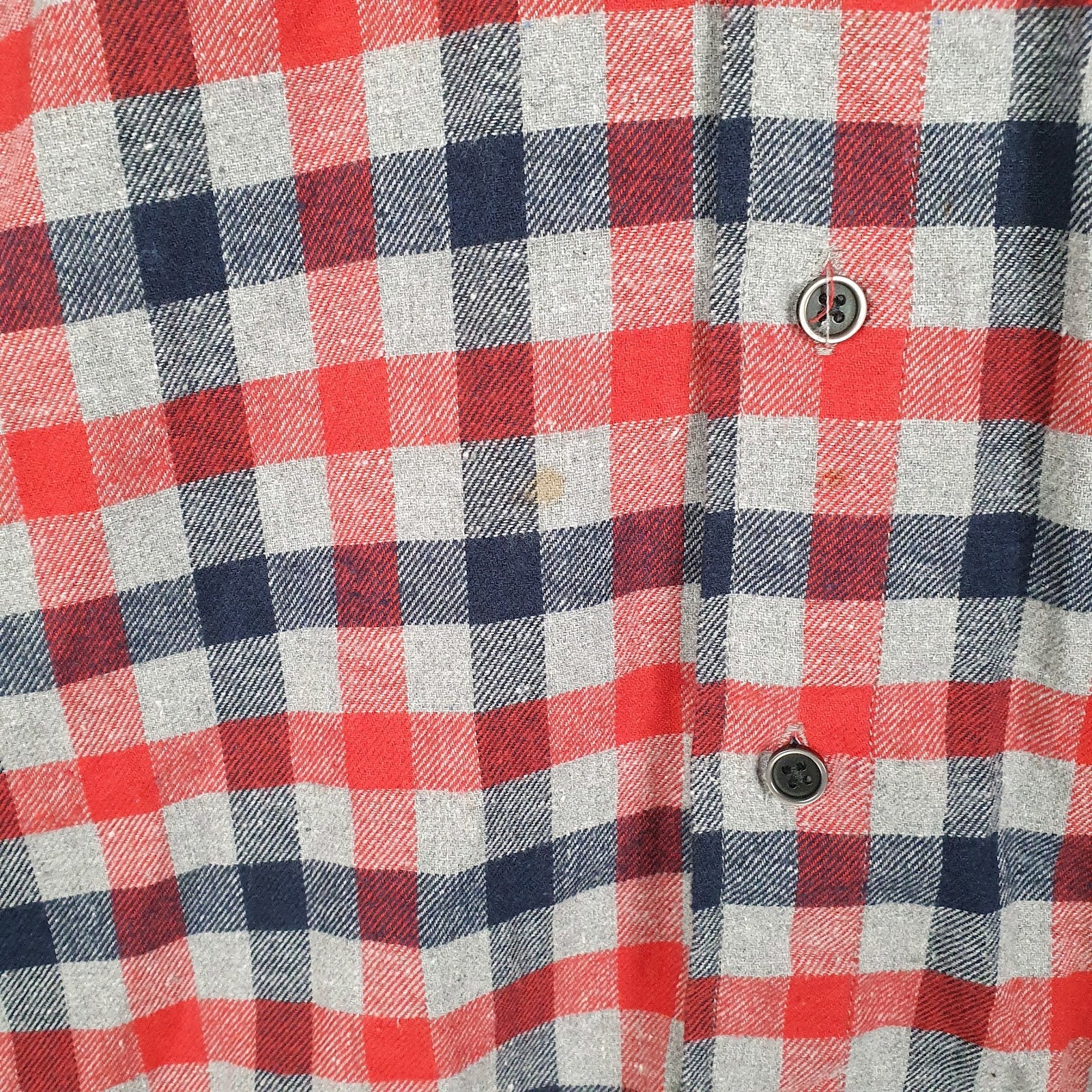 Mens Grey Kinloch Vintage Flannel  Shirt