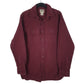Mens Burgundy L.L.Bean Chamois Long Sleeve Shirt