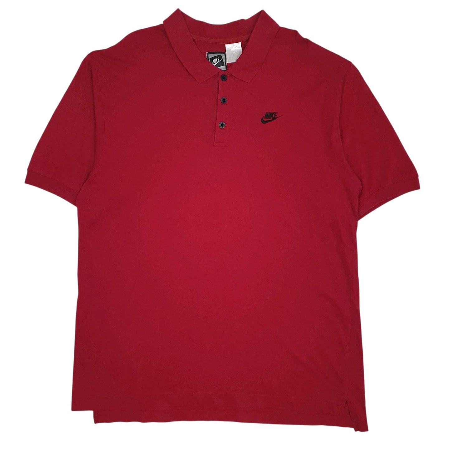 Mens Red Nike Vintage 90s Short Sleeve Polo Shirt