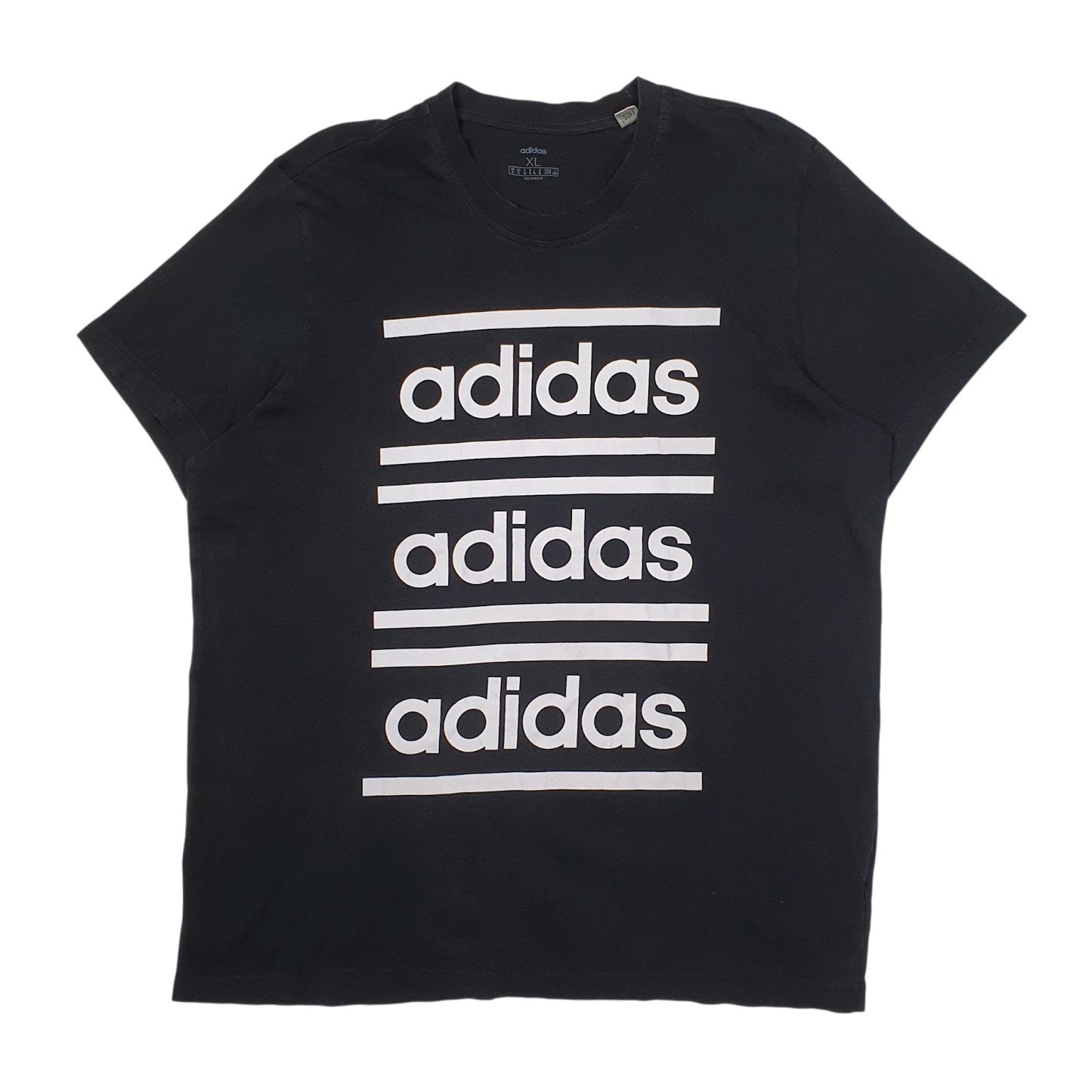 Mens Black Adidas  Short Sleeve T Shirt
