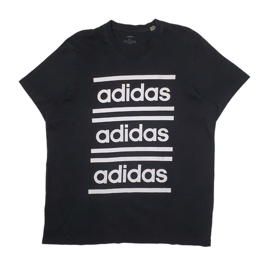Mens Black Adidas  Short Sleeve T Shirt