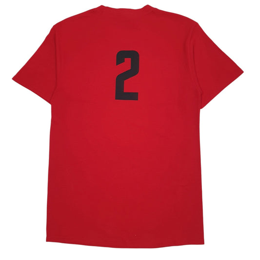 Mens Red Port & Company Wolves Basketball  T Shirt