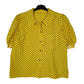 Womens Yellow Unbranded Polka Dot Short Sleeve Shirt