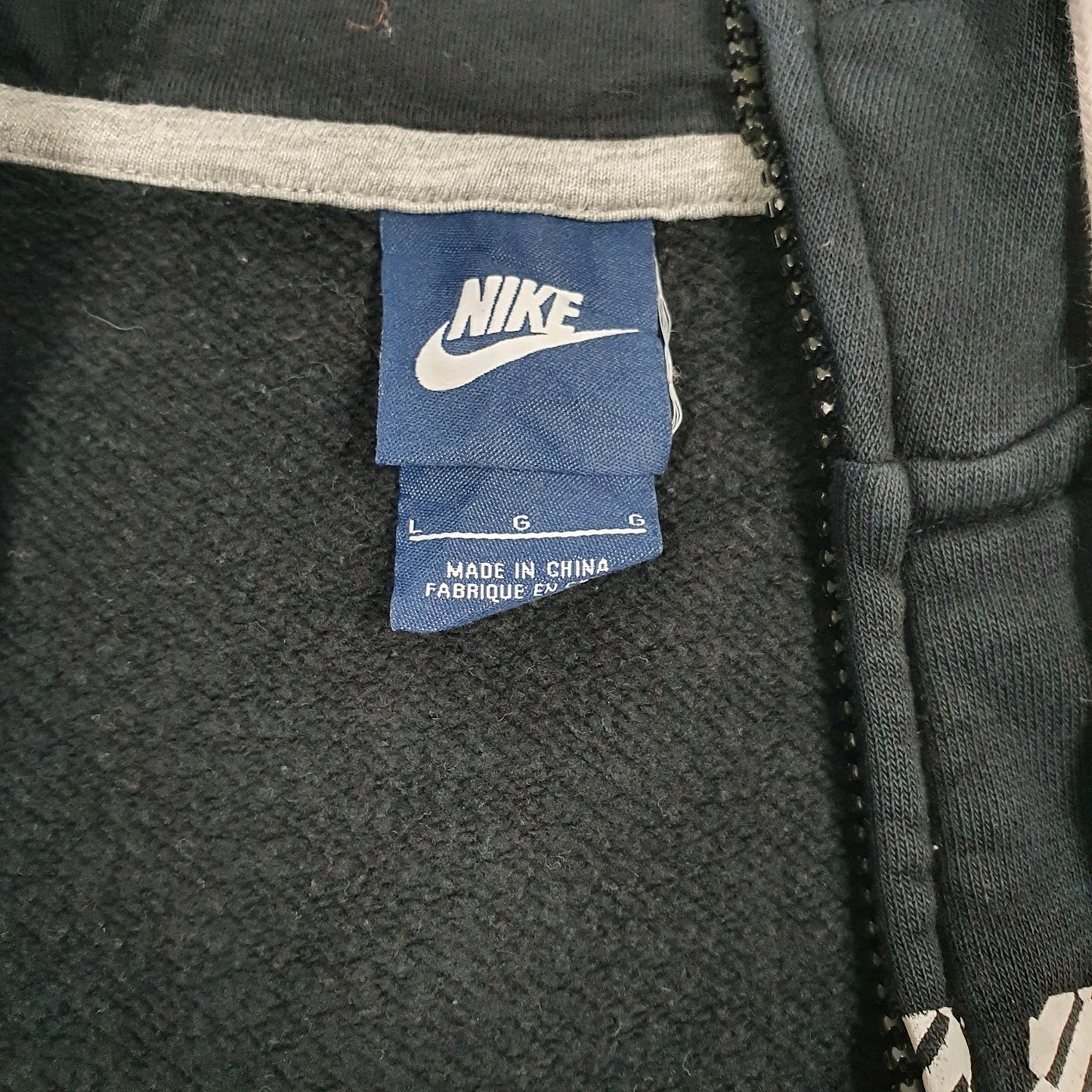 Mens Black Nike Spellout Full Zip Jumper