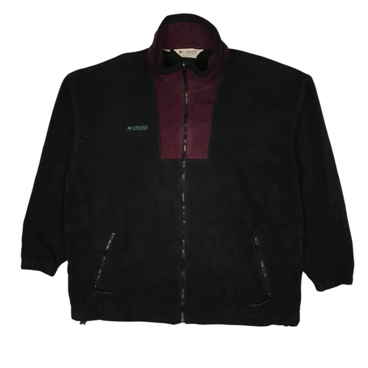 Mens Black Columbia Sportswear Company Vintage 90s Full Zip Jumper